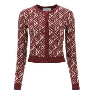 Marine Serre fitted cropped cardigan
